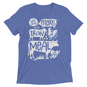 Vegan T-Shirt - More Than A Meal - Blue