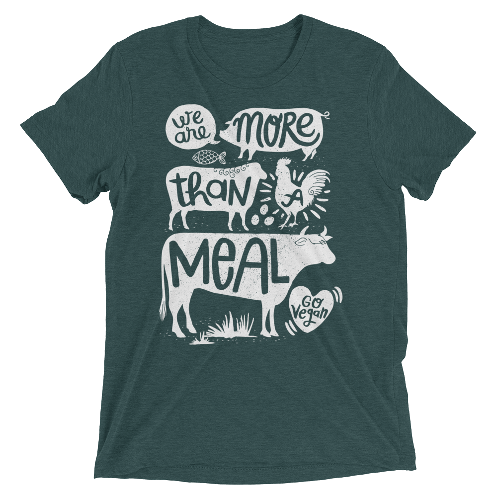 Vegan T-Shirt - More Than A Meal - Emerald