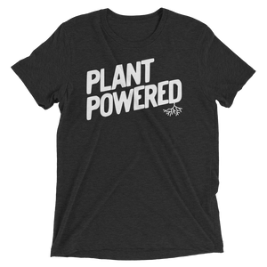 Vegan T-Shirt - Plant Powered Shirt - Charcoal Black