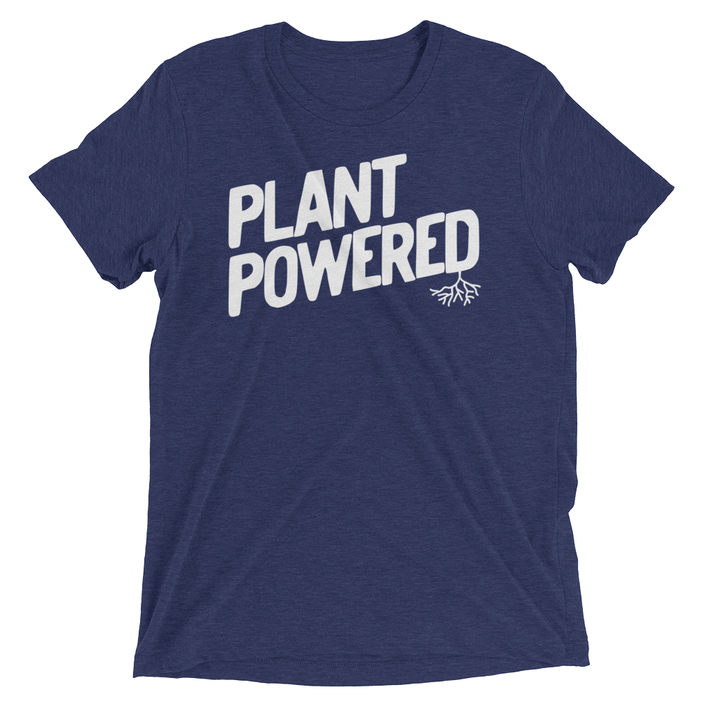 Vegan T-Shirt - Plant Powered Shirt - Navy