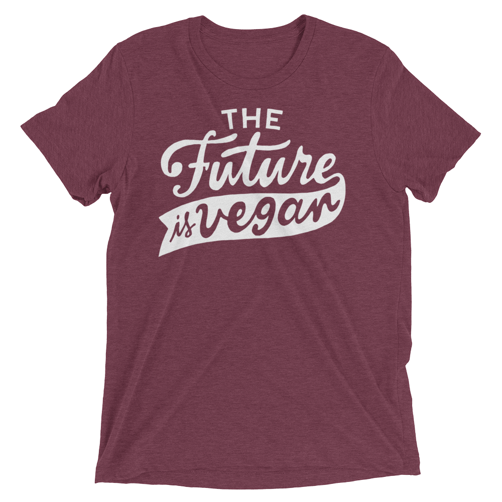Vegan T-Shirt - The future is vegan shirt - Maroon