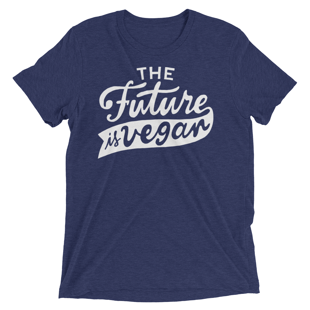 Vegan T-Shirt - The future is vegan shirt - Navy