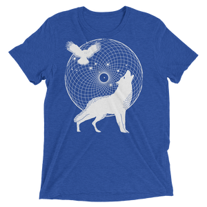 Sacred Geometry Shirt - Torus Wolf - True Royal