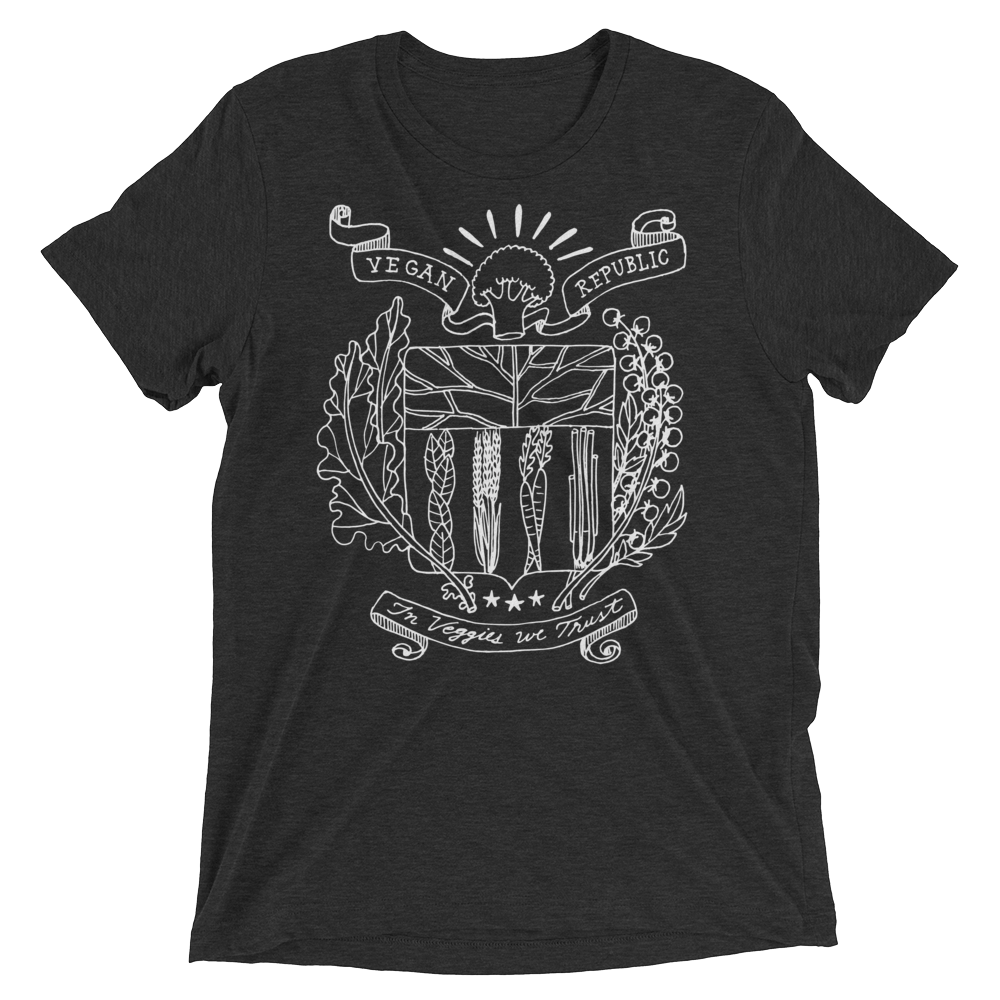 Vegan T-Shirt - Vegan Republic - Charcoal Black