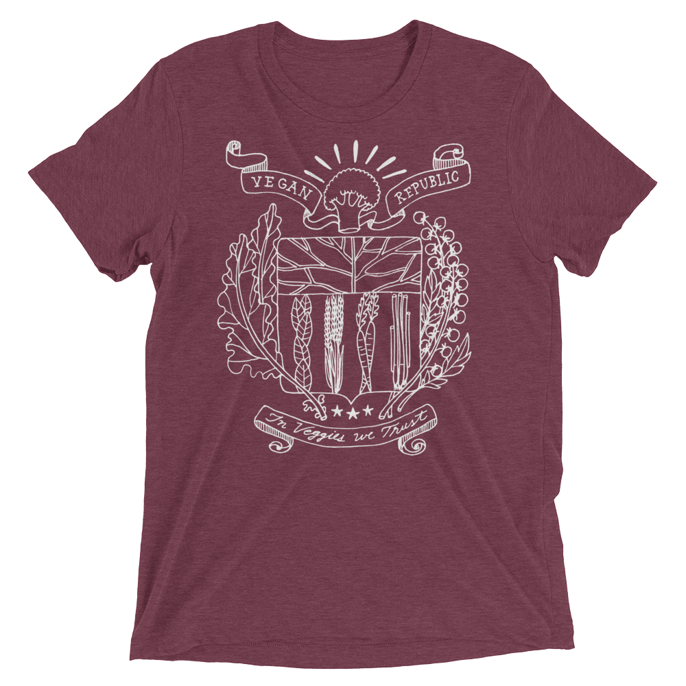 Vegan T-Shirt - Vegan Republic - Maroon