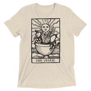 Vegan T-Shirt - Vegan Tarot - Oatmeal