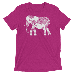 Vegan Yoga Shirt - White Elephant - Berry