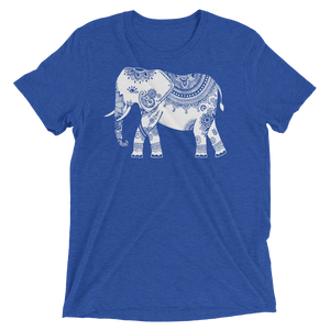 Vegan Yoga Shirt - White Elephant - True Royal