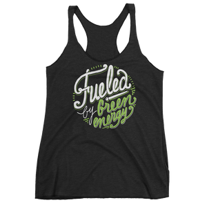 Vegan Tank Top - Fueled by Green Energy - Vintage Black