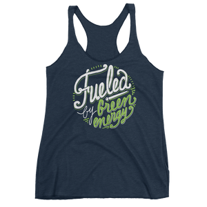 Vegan Tank Top - Fueled by Green Energy - Vintage Navy