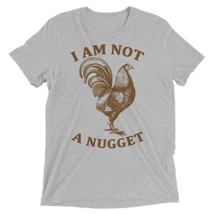 Vegan T-Shirt - I am not a nugget - Athletic Grey