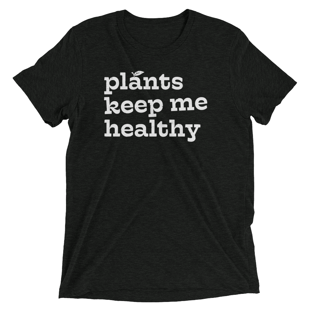 Vegan-T-Shirt-Plants-Keep-Me-Healthy-Charcoal-Black