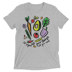 Vegan T-Shirt - All Good Things - Athletic Grey