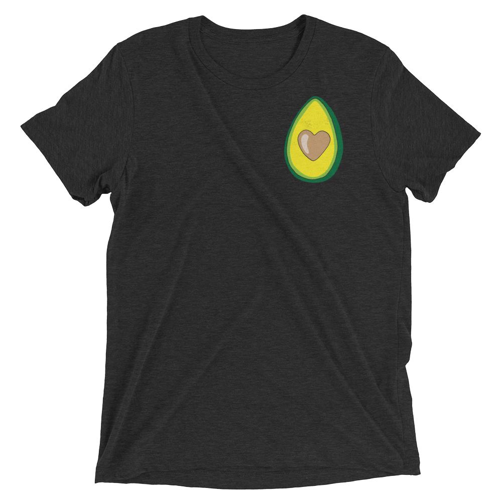 Vegan T-Shirt - Avocado Love - Charcoal Black