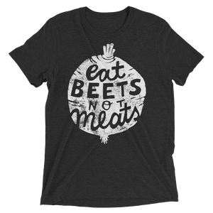 Vegan T-Shirt - Eat Beets Not Meats - Charcoal Black