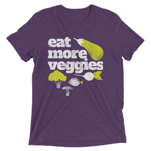 Vegan T-Shirt - Eat More Veggies and Greens - Purple
