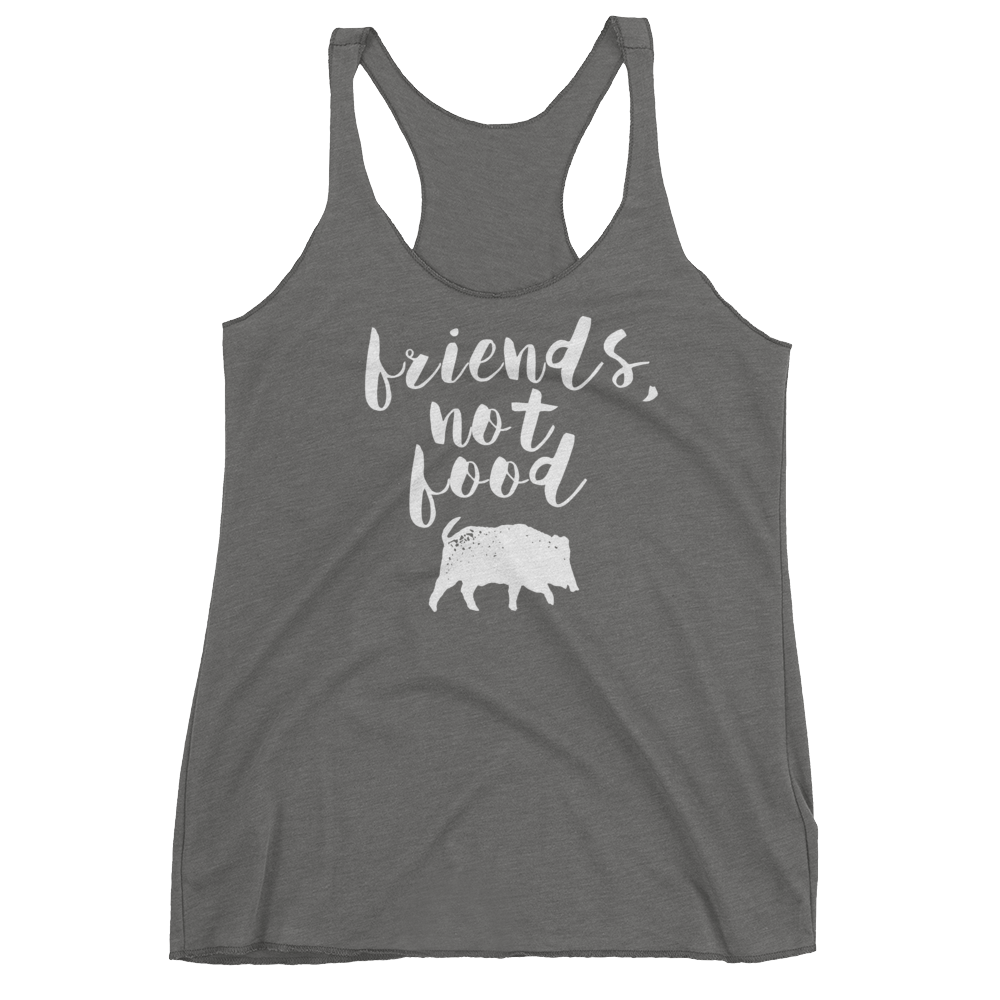 Vegan Tank Top - Friends Not Food - Premium Heather