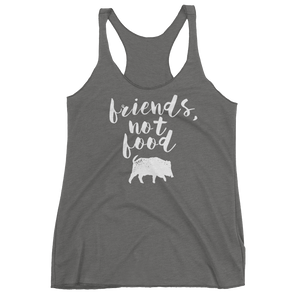 Vegan Tank Top - Friends Not Food - Premium Heather