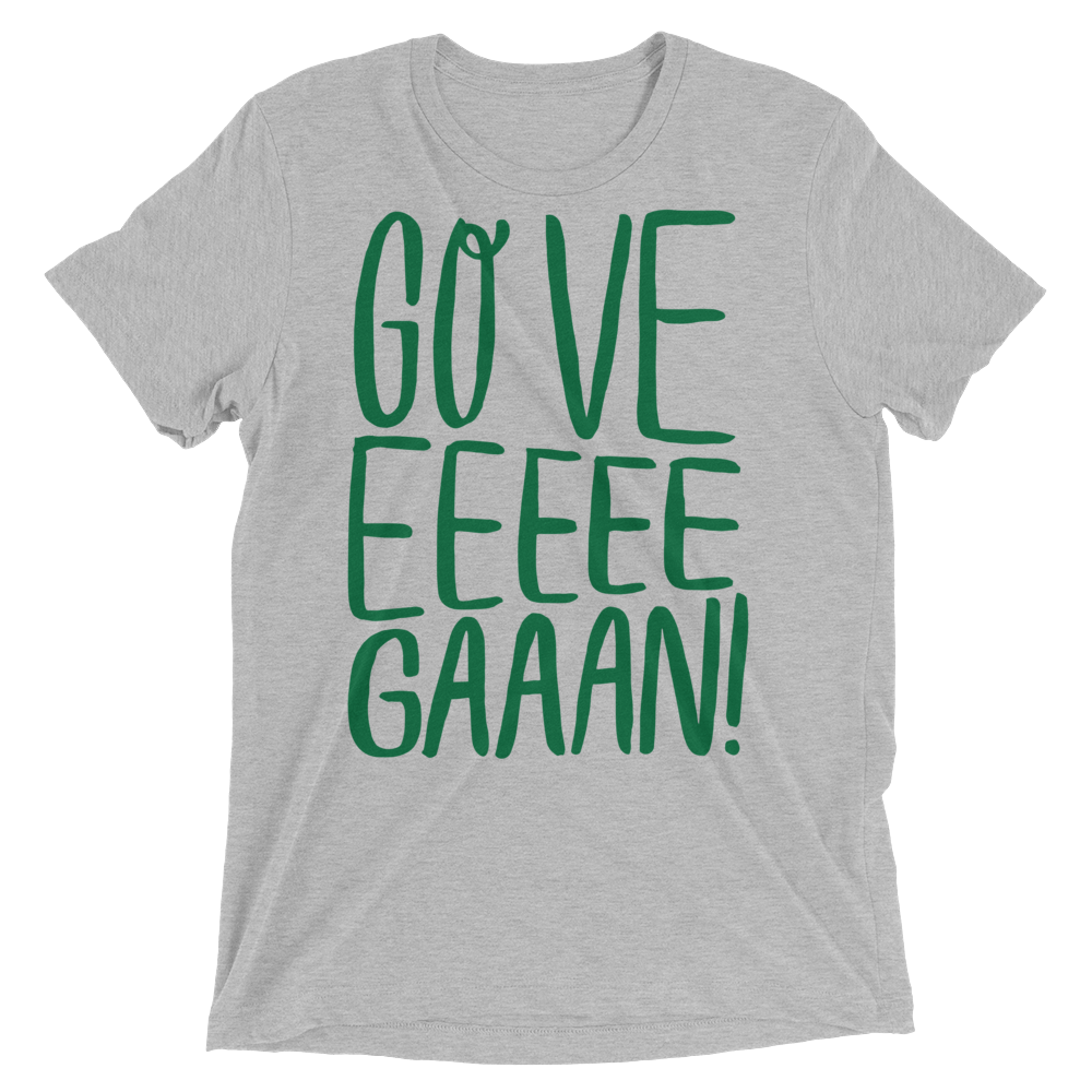 Vegan T-Shirt - Go Veeeegan - Athletic Grey