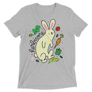 Vegan T-Shirt - Herbivore Rabbit - Athletic Grey