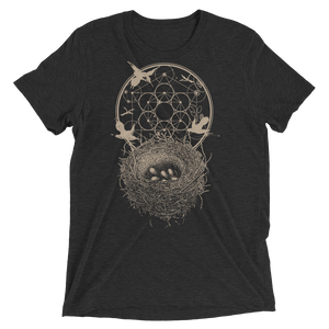 Sacred Geometry Shirt - Hexagon Formation Nest - Charcoal Black