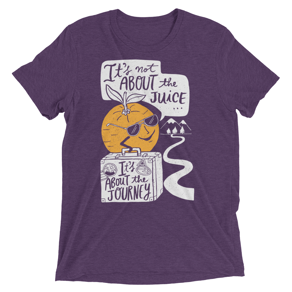 Vegan T-Shirt - It's About The Journey - Purple