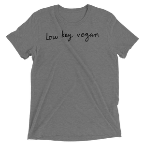 Vegan T-Shirt - Low Key Vegan - Grey