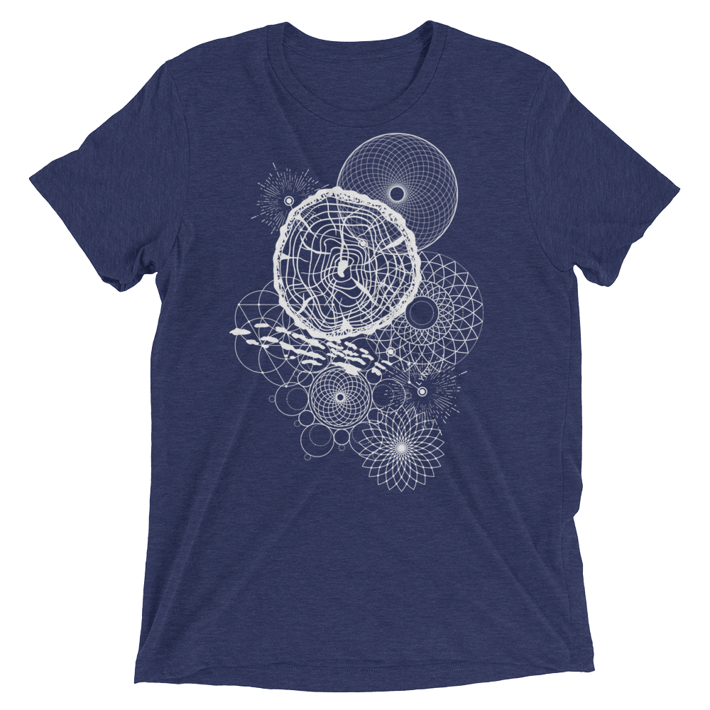 Sacred Geometry Shirt - Lynx - Navy