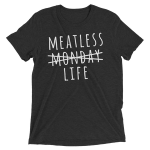Vegan T-Shirt - Meatless Life - Charcoal Black