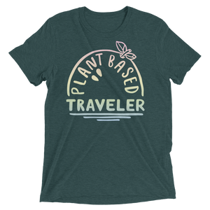 Vegan T-Shirt - Plant Based Traveler - Emerald