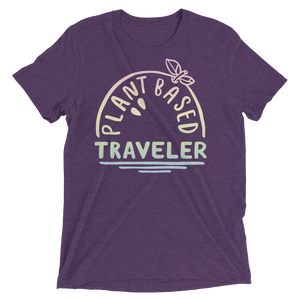 Vegan T-Shirt - Plant Based Traveler shirt - Purple
