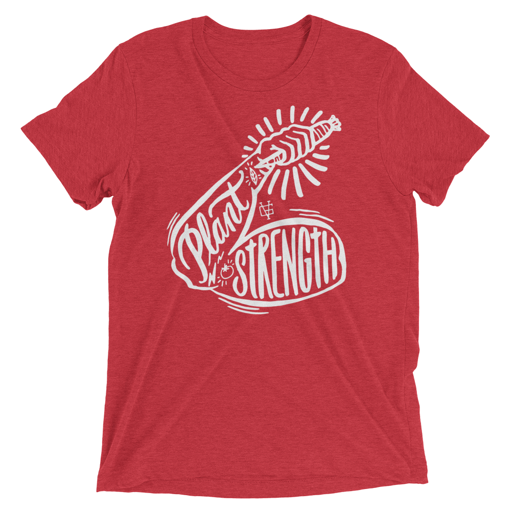 Vegan T-Shirt - Plant Strength - Red