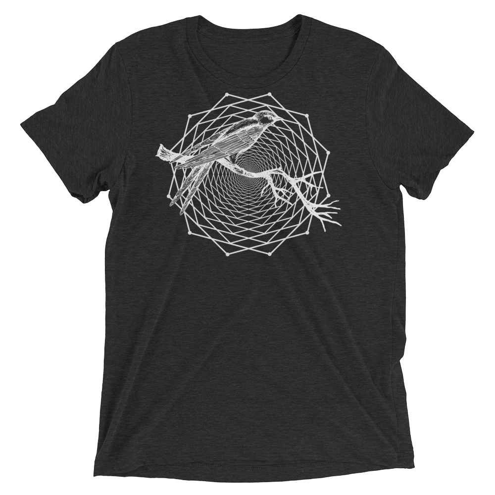 Sacred Geometry Shirt - Dodeca Fractal - Charcoal Black