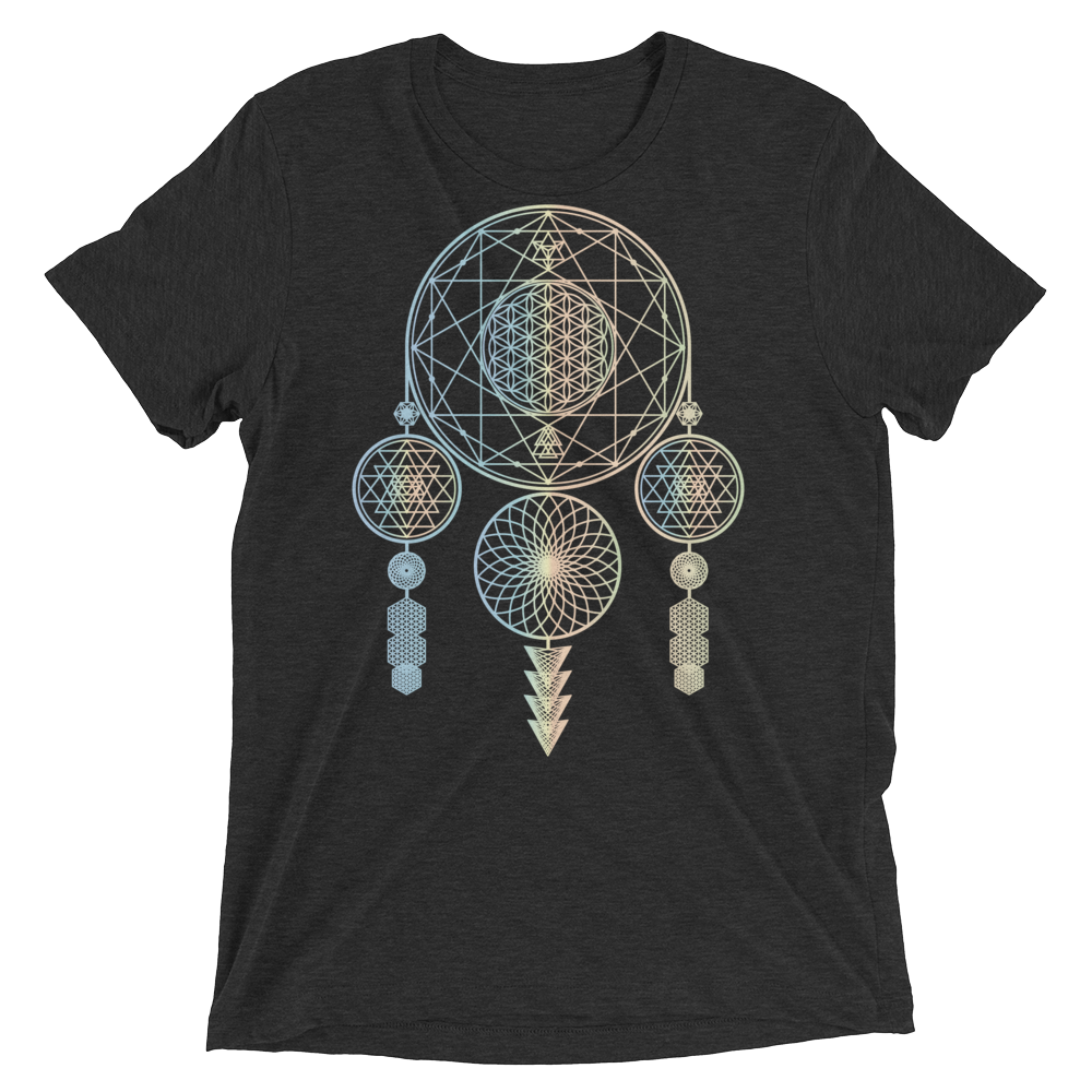 Sacred Geometry Shirt - Dreamcatcher - Charcoal Black