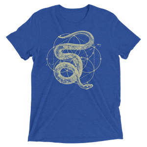 Sacred Geometry Shirt - Seed of Life Snake - True Royal