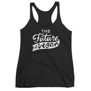 Vegan Tank Top - The Future is Vegan - Vintage Black