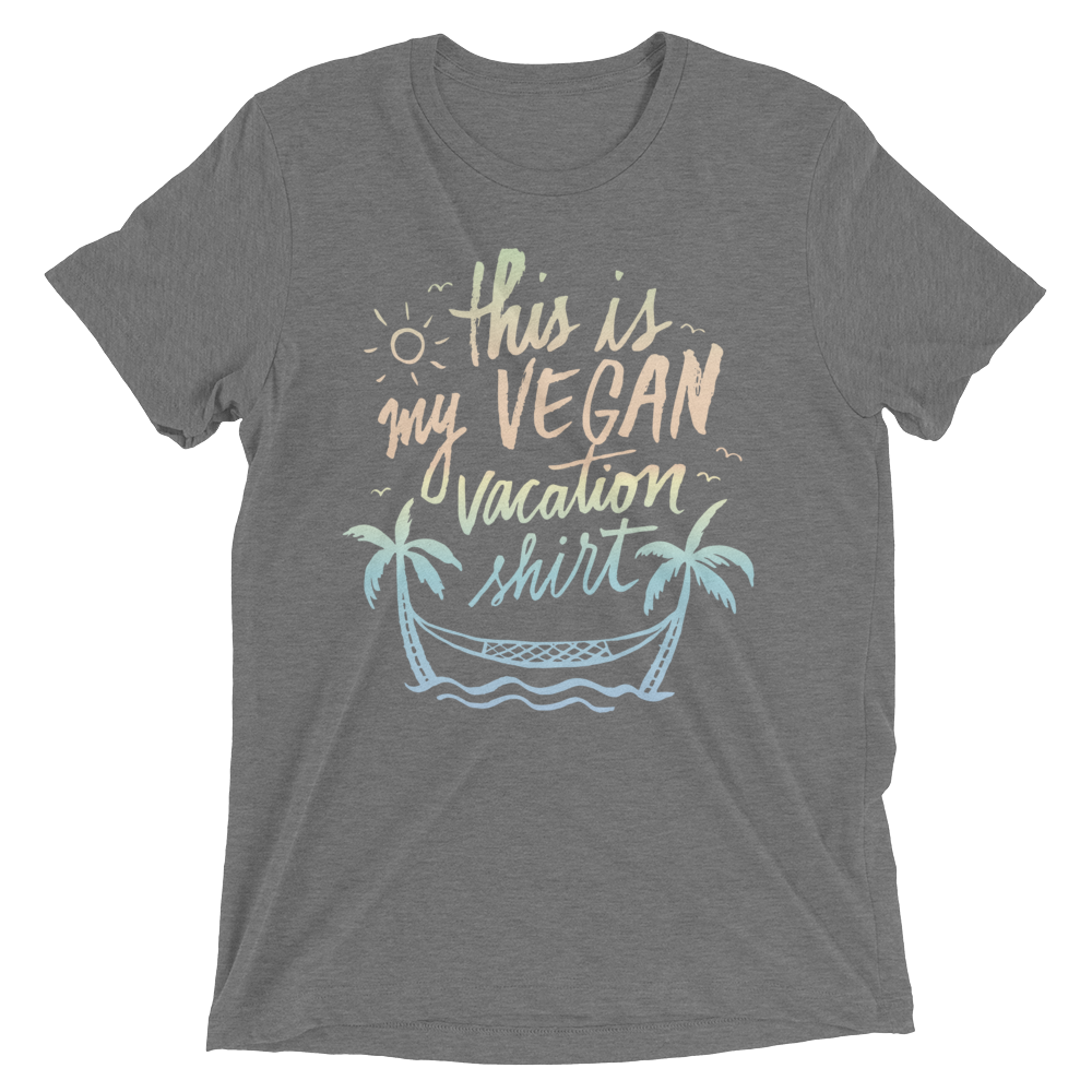 Vegan T-Shirt - This Is My Vegan Vacation Shirt shirt - Grey