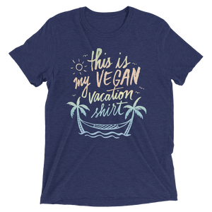Vegan T-Shirt - This Is My Vegan Vacation Shirt shirt - Navy