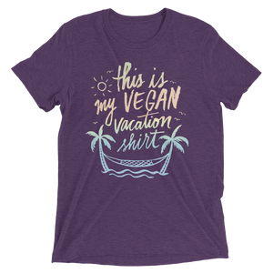 Vegan T-Shirt - This Is My Vegan Vacation Shirt - Purple