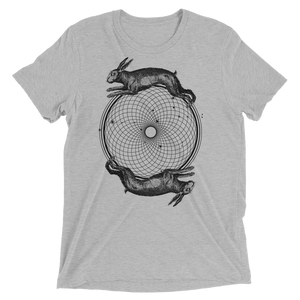 Sacred Geometry Shirt - Torus Rabbits - Athletic Grey