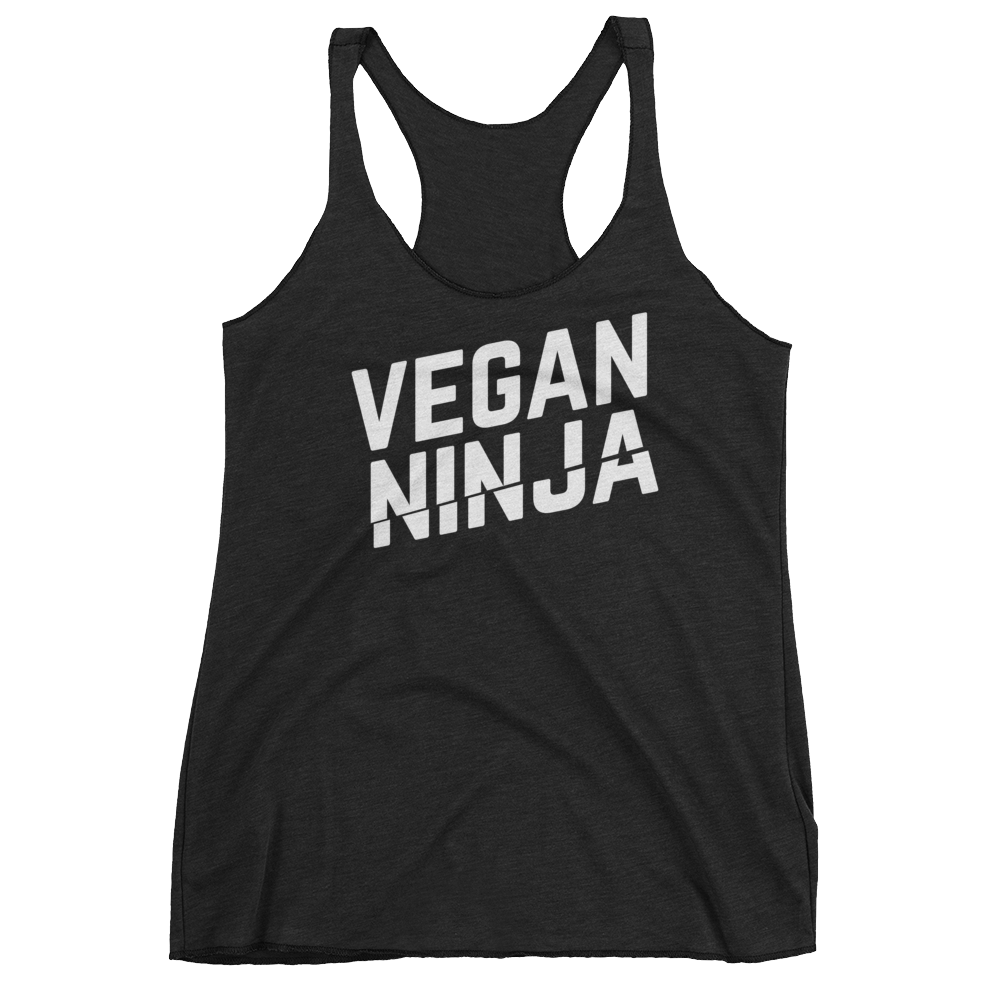 Vegan Tank Top - Vegan Ninja - Vintage Black