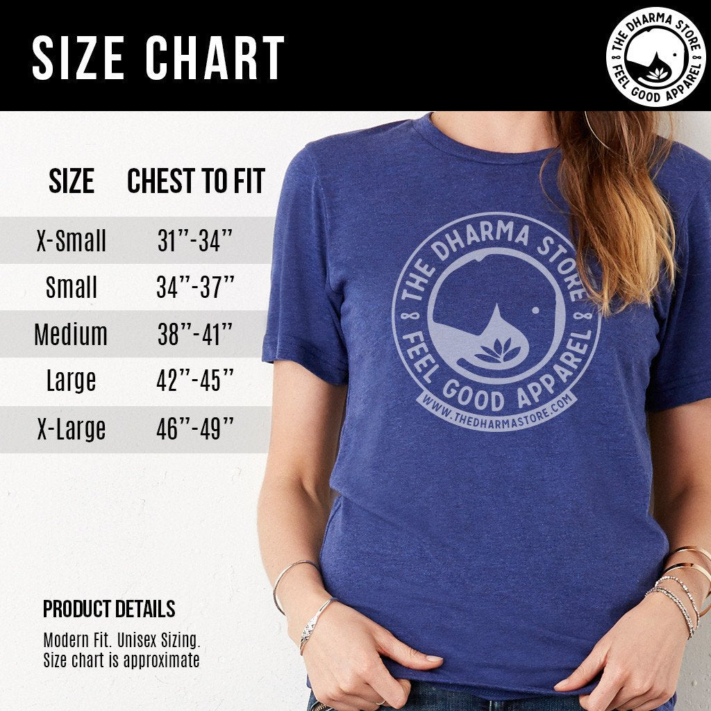 Vegan Yoga Shirt Women Size Chart