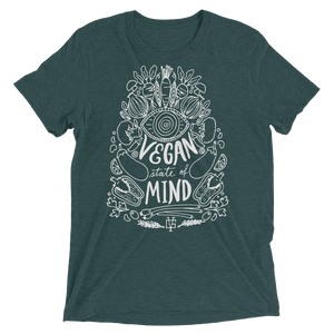 Vegan T-Shirt - Vegan State Of Mind - Emerald