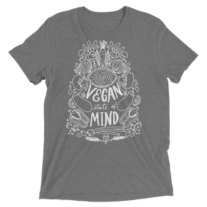 Vegan T-Shirt - Vegan State Of Mind - Grey