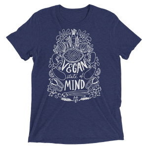 Vegan T-Shirt - Vegan State Of Mind - Navy