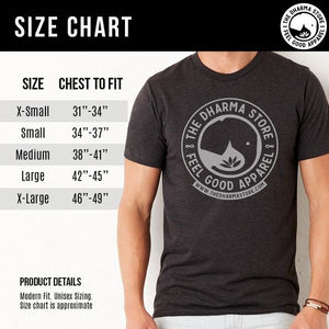 Men Vegan T-Shirt Size Chart