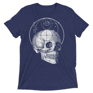 Sacred Geometry Shirt - Vesica Piscis Eye Skull - Navy